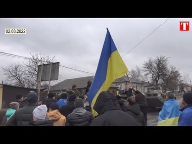 Старобільськ блокує колонну техніки | Новини Старобільськ