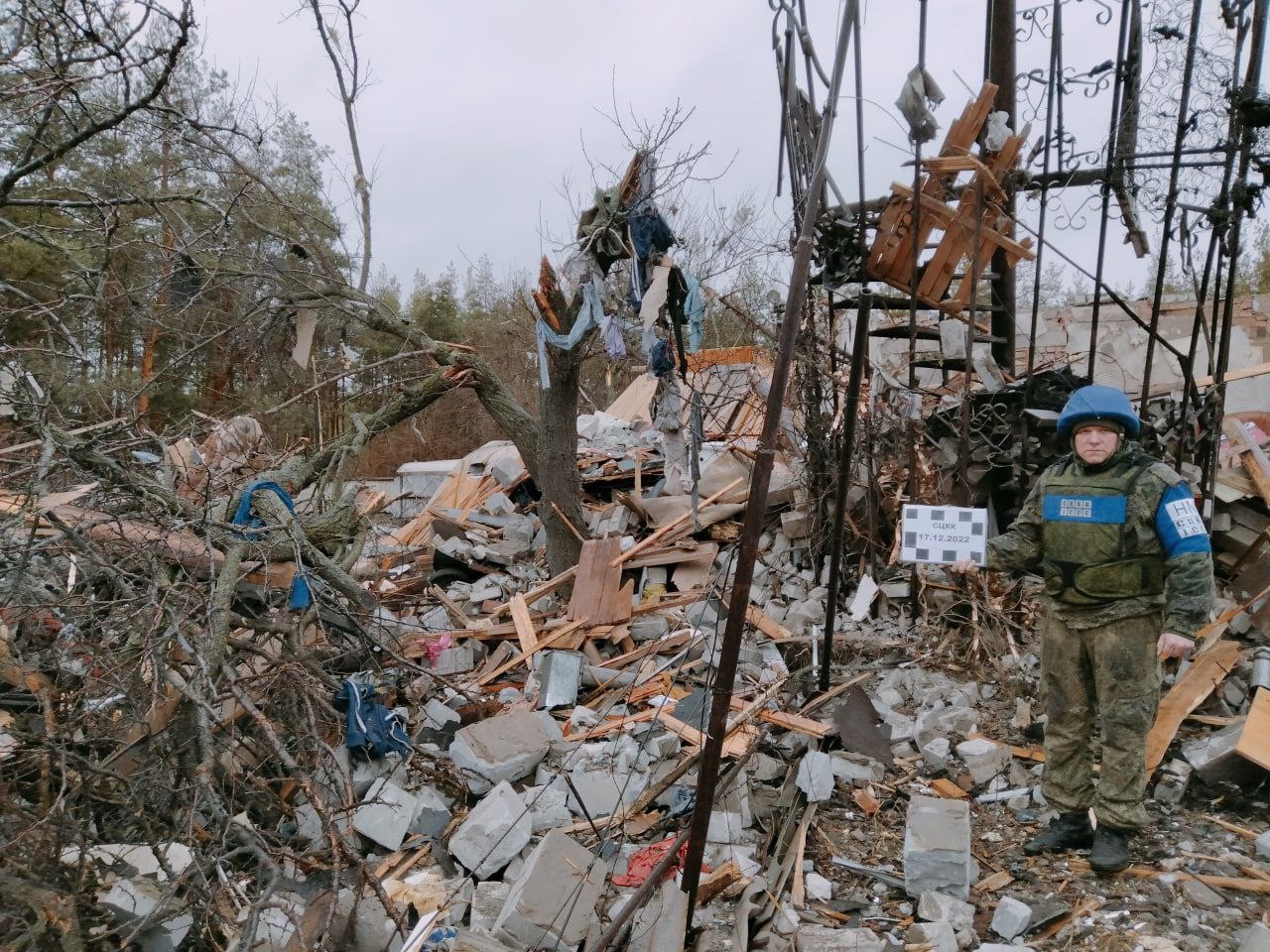 Наслідки нічного обстрілу в окупованому Щасті