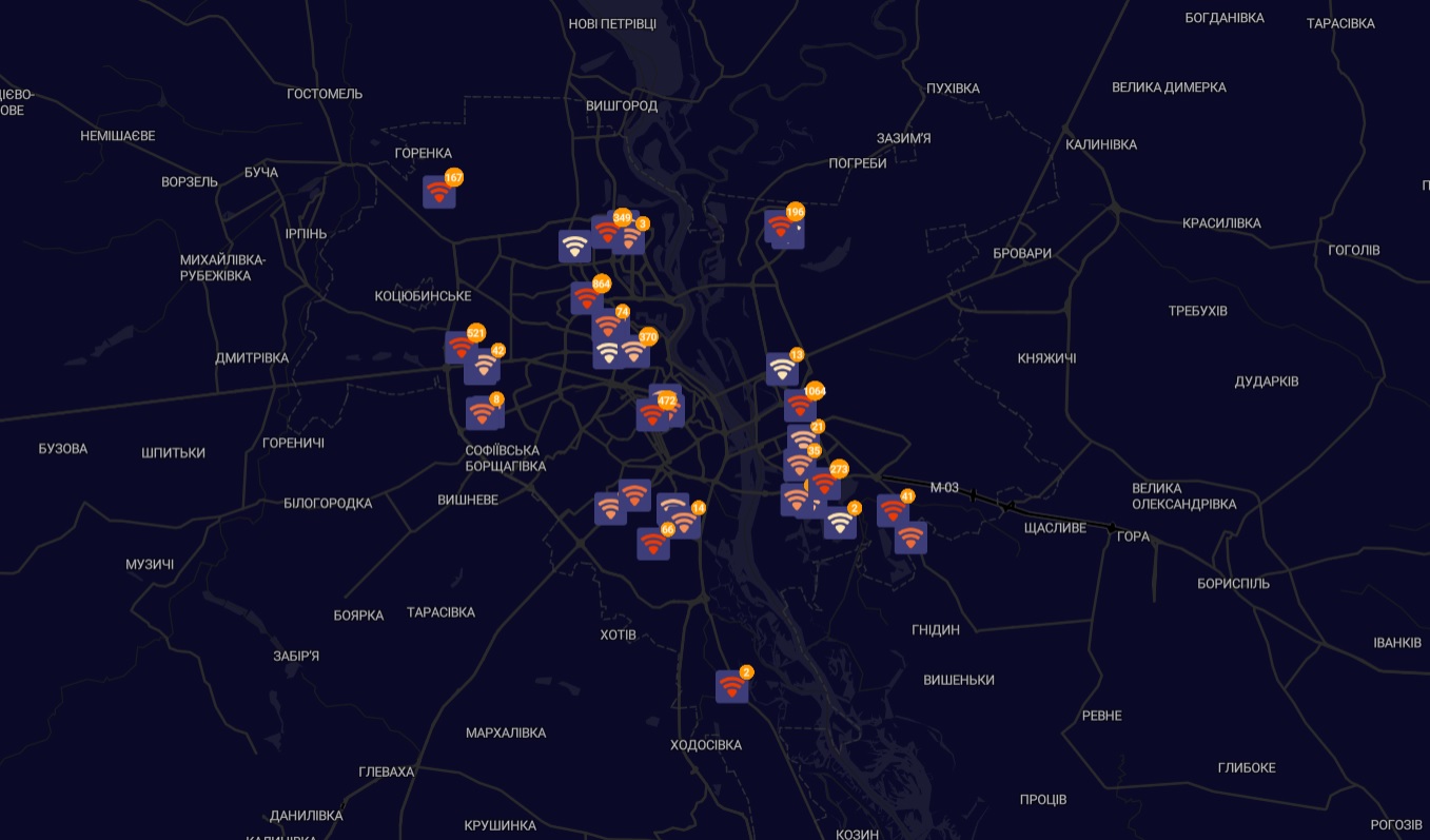 Запущено мапу інтернет-провайдерів, готових до блекаутів