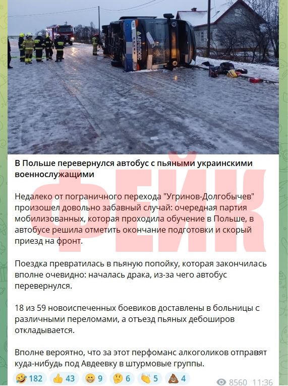 Підбірка фейкових новин від російських ЗМІ
