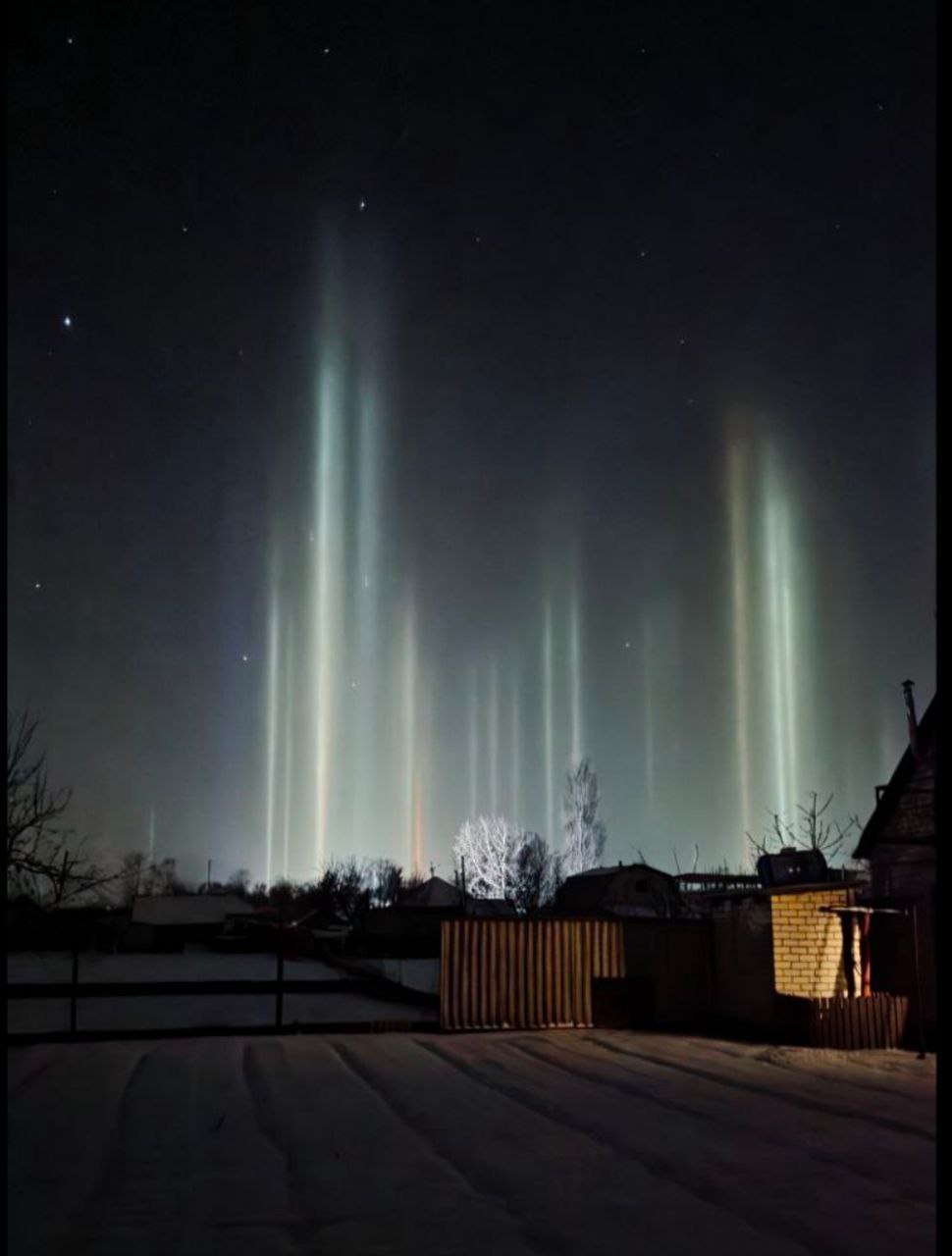 У Старобільську зафіксували світові стовпи | Новини Старобільськ