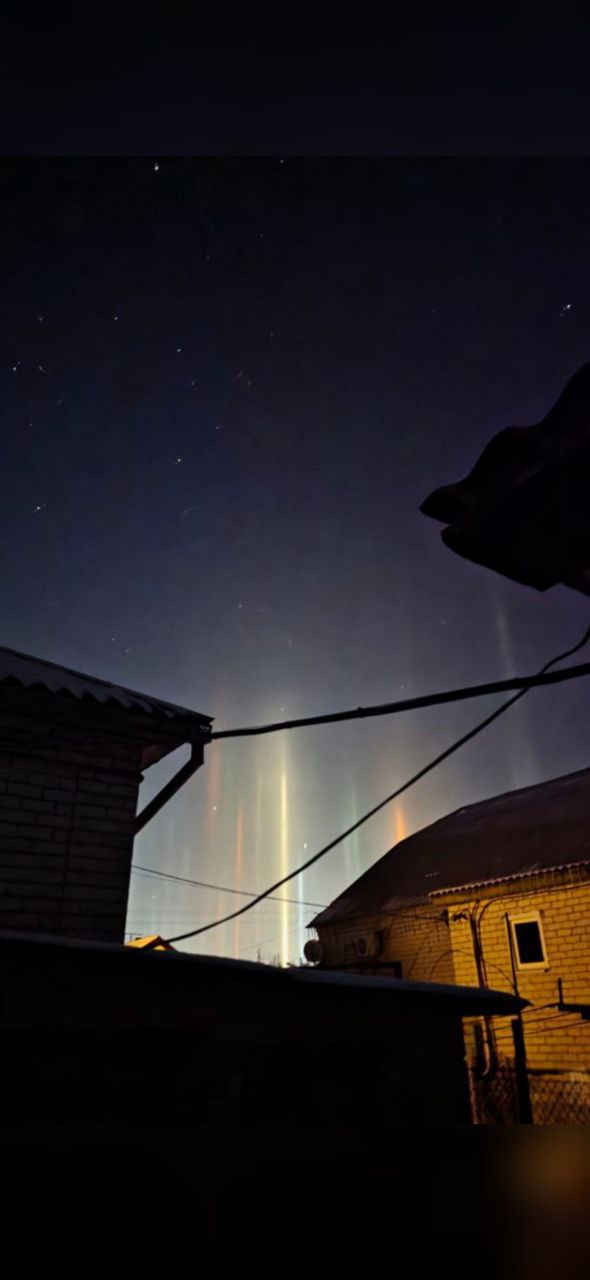 У Старобільську зафіксували світові стовпи | Новини Старобільськ