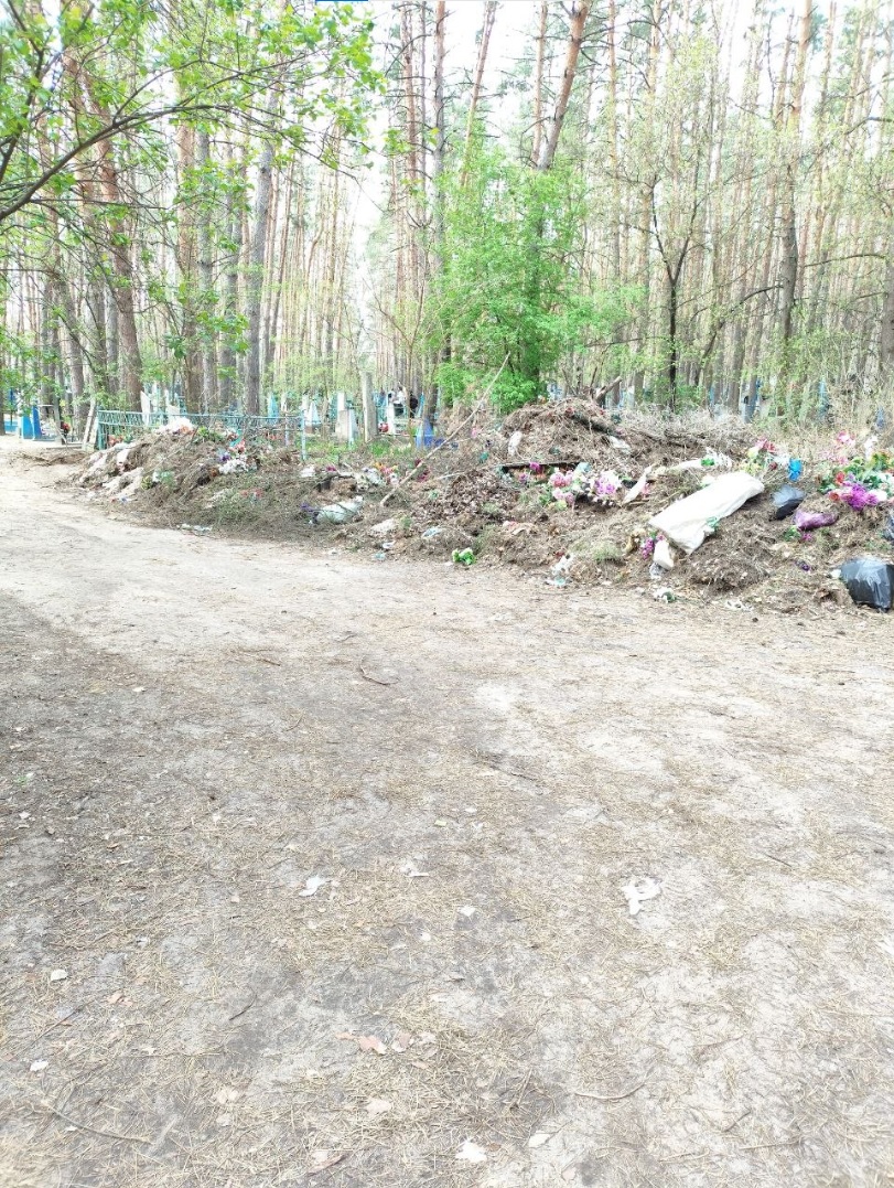 Сміття на кладовищі в Чмирівці | Новини Старобільськ
