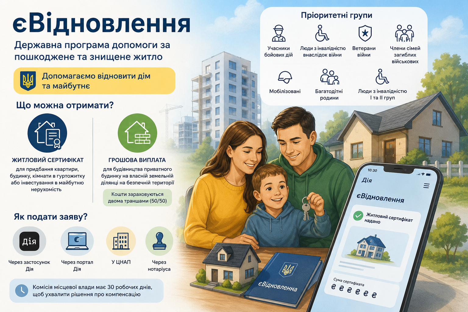 єВідновлення для жителів Луганщини