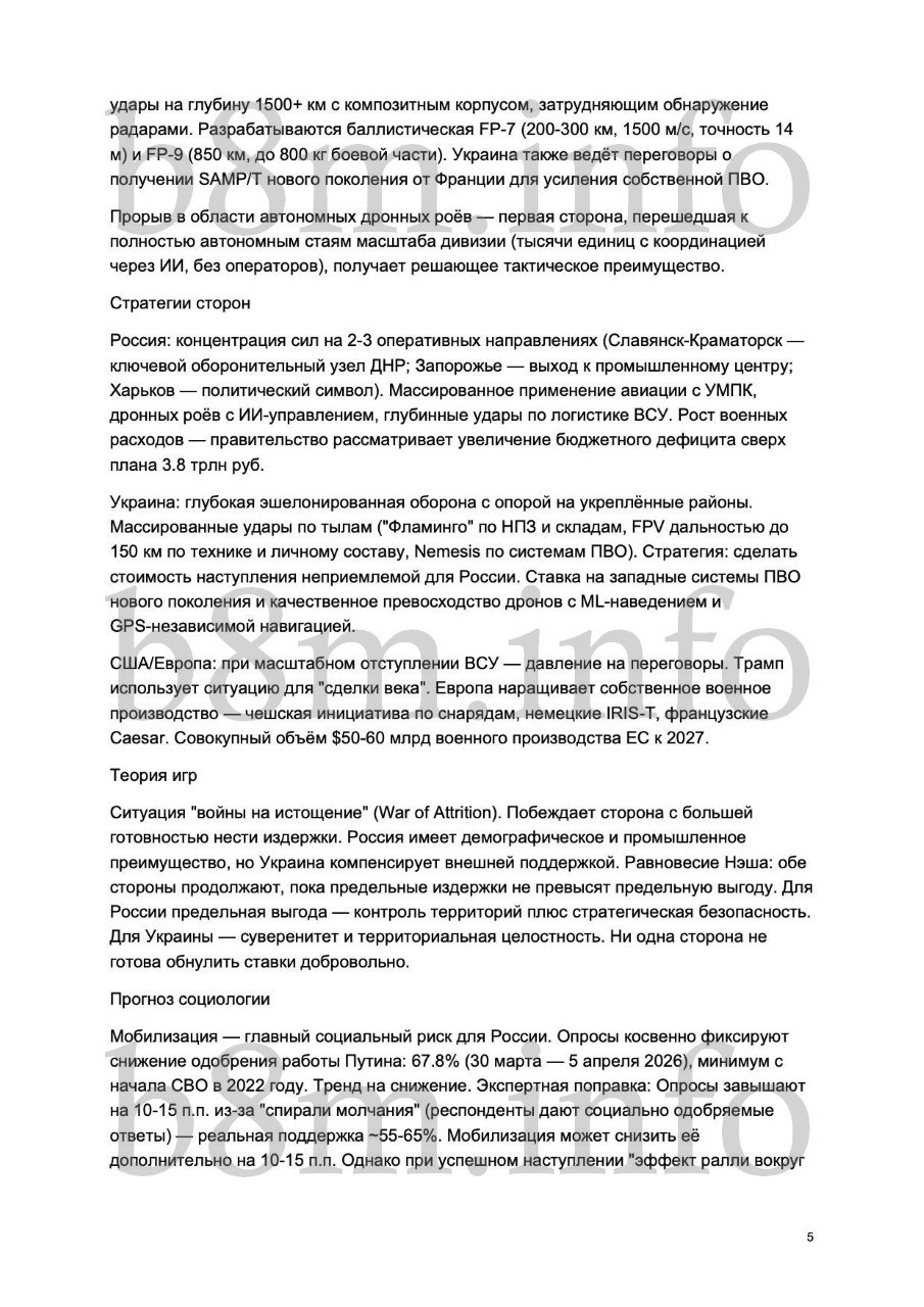 Вісім сценаріїв завершення війни